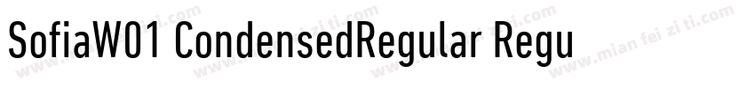 SofiaW01 CondensedRegular Regular字体转换